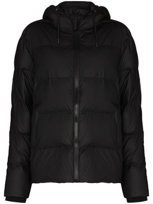 Rains puffer hooded jacket - Black