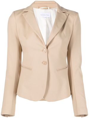 Patrizia Pepe fitted notched lapel blazer - Neutrals