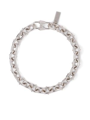 Prada studded chunky chain link necklace - Silver
