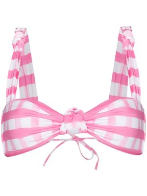 Jacquemus Vichy check bikini top - Pink