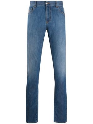 Canali high rise straight-leg jeans - Blue