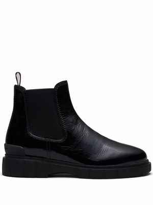 Car Shoe Naplak grained leather boots - Black