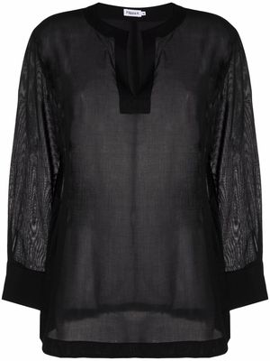 Filippa K Lilja split neck blouse - Black