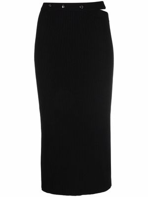 Off-White rib-knit skirt - Black