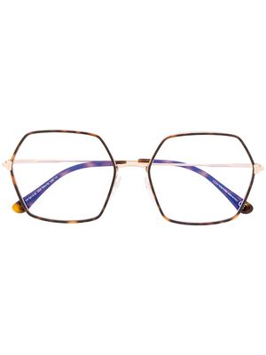 TOM FORD Eyewear hexagonal shaped glasses - Metallic