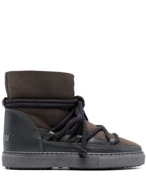 Inuikii shearling-lined lace-up boots - Grey