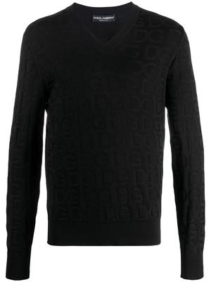 Dolce & Gabbana tonal-logo knit jumper - Black