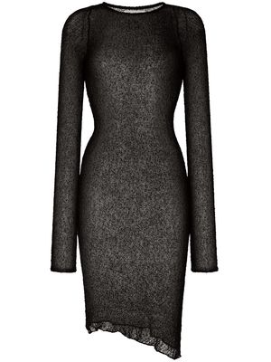 Ambra Maddalena semi-sheer cotton mini dress - Black