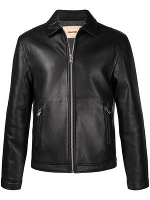 Zadig&Voltaire Luk bonded leather jacket - NOIR