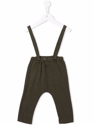 Babe And Tess button up dungarees - Green