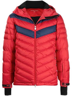 Perfect Moment Chatel chevron-panelled padded jacket - Red