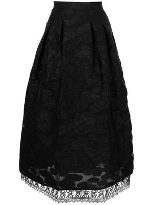 SHIATZY CHEN Exclusive jacquard midi skirt - Black