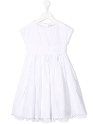 Dolce & Gabbana Kids lace trim dress - White