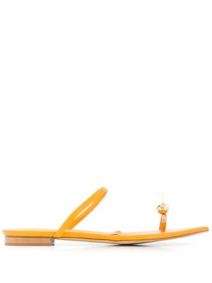 Natasha Zinko bunny-embellished sandals - Orange