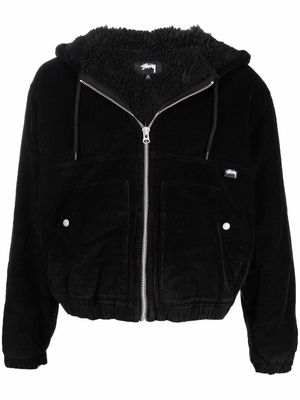 Stussy fleece-lined hooded jacket - Black