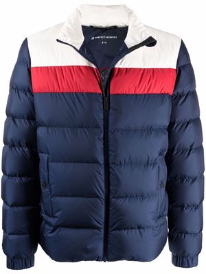 Perfect Moment colour-block puffer jacket - Blue