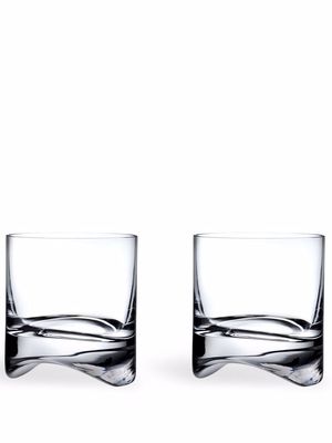 Nude Arch set of two whiskey glasses - White