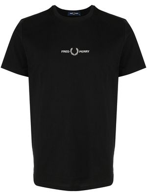 FRED PERRY logo-print cotton T-shirt - Black