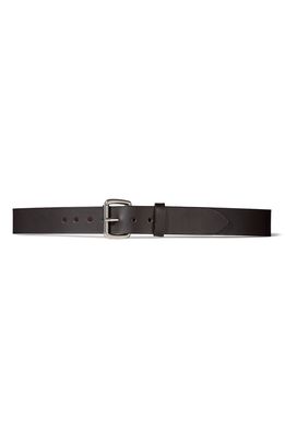 Filson Bridle Leather Belt in Brown Leather/stainless Steel