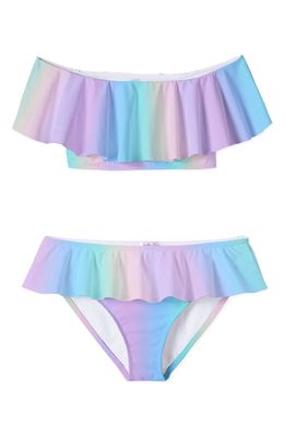 Stella Cove Pastel Rainbow Two-Piece Swimsuit in Multicolor