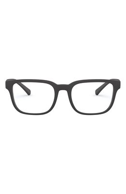 AX Armani Exchange 54mm Rectangular Optical Glasses in Matte Black/Demo Lens