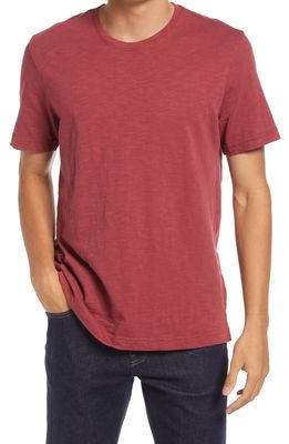 Treasure & Bond Slub Crew Cotton T-Shirt in Red Russet