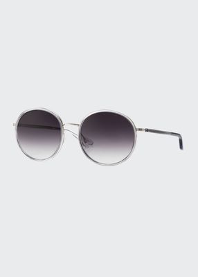 Amorfati Round Acetate/Metal Sunglasses