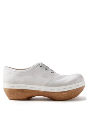 Maison Margiela - Clog-sole Canvas Derby Shoes - Mens - White