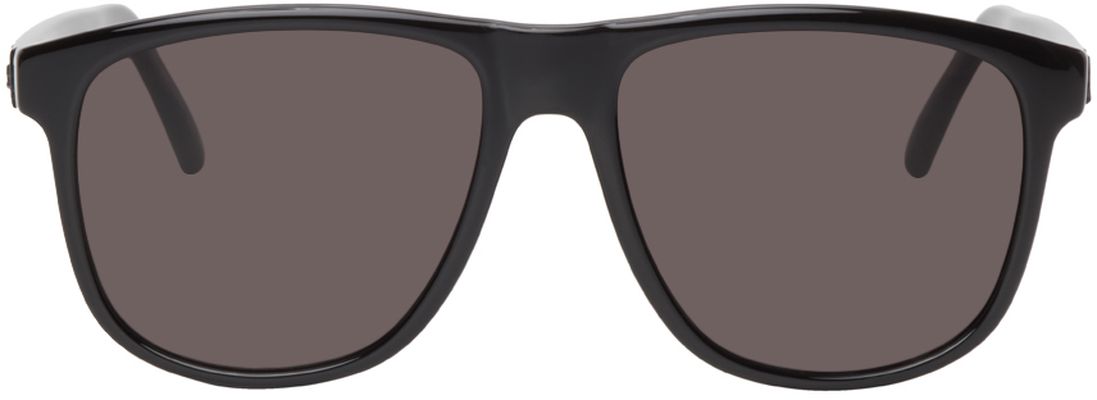 Saint Laurent Black SL 334 Signature Round Sunglasses