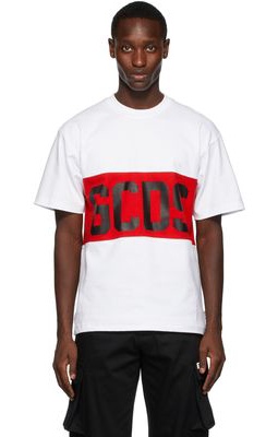 GCDS White Logo Band T-Shirt