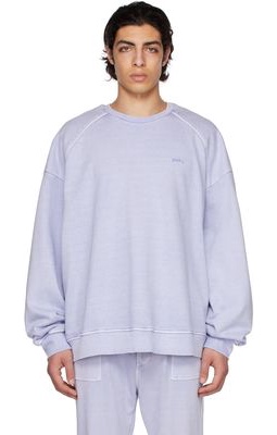 Juun.J Purple Garment-Dyed Sweatshirt