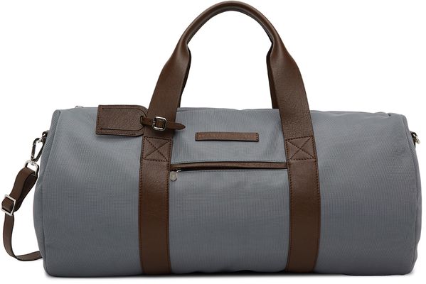 Brunello Cucinelli Grey Travel Duffle Bag