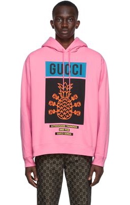 Gucci Pink Musixmatch Edition '22,705' Pineapple Hoodie