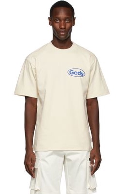GCDS Beige Shop List T-Shirt