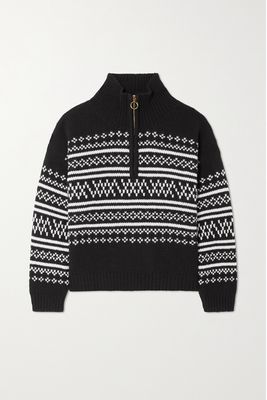 We Norwegians - Setesdal Fair Isle Merino Wool And Cashmere-blend Sweater - Black