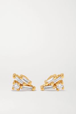 Suzanne Kalan - 18-karat Gold Diamond Earrings - one size