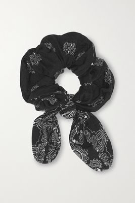 SAINT LAURENT - Paisley-print Poplin Hair Tie - Black