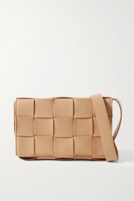 Bottega Veneta - Cassette Intrecciato Leather Shoulder Bag - Neutrals