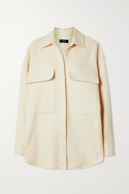 AMIRI - Oversized Cotton-blend Tweed Shirt - Cream