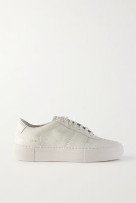 Common Projects - Bball Textured-leather Sneakers - Off-white