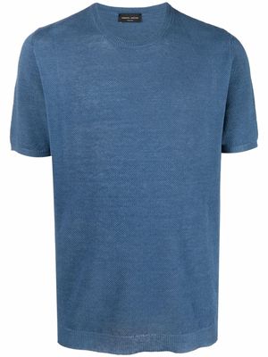 Roberto Collina crew-neck fitted T-shirt - Blue