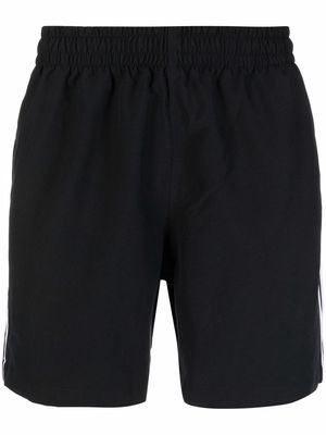 adidas three-stripe track shorts - Black