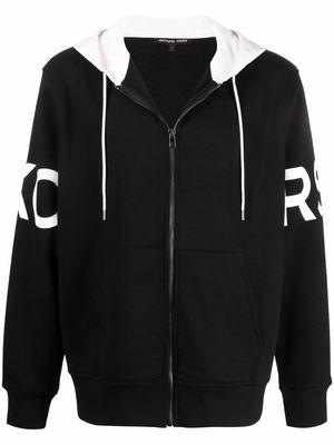 Michael Kors logo-print zipped hoodie - Black