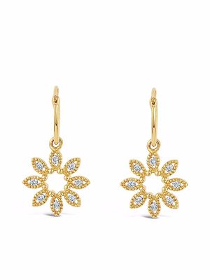 Dinny Hall 14kt yellow gold Jasmine Flower diamond earrings