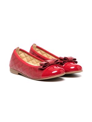 ANDANINES bow-detail ballerina shoes - Red