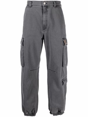 Kenzo tapered-leg cargo trousers - Grey