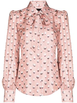 Marc Jacobs pussy-bow silk blouse - Pink