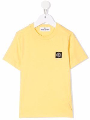 Stone Island Junior chest logo-patch T-shirt - Yellow