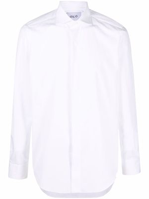 D4.0 tuxedo cotton shirt - White