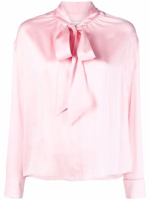 LANVIN ribbon-fastened silk blouse - Pink